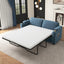 LLappuil 73" Loveseat Sofa, Pull Out Sofa Bed Full Size with 3" Mattress, Corduroy Sofa Couch with USB Ports, Cup Holders, Phone Holder Convertible Sofa Bed for Living Room Blue