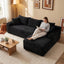 LLappuil 95" Sectional Sofa, Modular Sectional Couch with Left Chaise, Deep Seat Corduroy Cloud Sofa for Living Room
