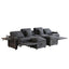 LLappuil 141" Sectional Sofa, Oversized Modular Sectional Couch with Power Electric Recliner, Cloud Sofa Couch with Center Console, USB Charging Ports, Small Tabletop for Living Room