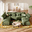 LLappuil Modular Sectional Sofa, Sectional Couch with Adjustable Arms Backs & Storage Seat, Oversized Corduroy Sofa Couch for Living Room Green