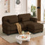 LLappuil 76" Loveseat Sofa, Modular Sectional Couch with Movable Ottoman, Cloud Corduroy Sofa Couch for Living Room