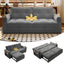 LLappuil 73" Pull Out Sofa Bed Queen Size, Loveseat Sofa Convertible Sleeper Sofa Bed, Corduroy Sofa Couch for Living Room Gray