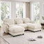 LLappuil 104" Sectional Sofa, L Shaped Modular Sectional Couch with Movable Ottoman, Cloud Chenille Sofa Couch for Living Room