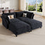 LLappuil Modular Sectional Sofa, Modular Sectional Sofa Convertible Sleeper Sofa Bed, Oversized Deep Seat Chenille Sofa for Living Room