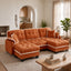 LLappuil 101" Sectional Sofa, Modular Sectional Couch with Double Movable Ottoman, Chenille Cloud Sofa Couch for Living Room