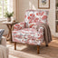 LLappuil Accent Chair, Mid-century Floral Armchair with Nailhead Trim, Solid Wood Legs, Living Room Single Sofa Chair Reading Chair