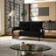 LLappuil Loveseat Sofa, 47" Small Couch, Love Seat Corduroy Sofa Couch for Compact Space Black