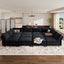 LLappuil Modular Sectional Sofa, Modular Sectional Sofa Convertible Sleeper Sofa Bed, Oversized Deep Seat Chenille Sofa for Living Room
