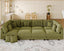 LLappuil Modular Sectional Sofa, 8 Seat Corduroy Sectional Sofa with Storage, 8 Back Cushion 8 Throw Pillow Green