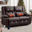 LLappuil Loveseat Recliner Chair, Massage Recliner Chair with Heating, Manual Oversized Recliner Home Theater with Cup Holders, Side Pocket for Adults