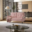 LLappuil Loveseat Sofa, 47" Small Couch, Love Seat Corduroy Sofa Couch for Compact Space Pink