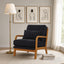 LLappuil Accent Chair, Mid-Century Modern Reading Single Sofa Chair for Living Room Black