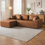 LLappuil 108" Sectional Sofa, Modular Sectional Couch with Right Chaise, Deep Seat Faux Leather Cloud Sofa for Living Room