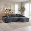 LLappuil 95" Sectional Sofa, Modular Sectional Couch with Left Chaise, Deep Seat Corduroy Cloud Sofa for Living Room