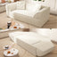 LLappuil 80" Futon, 3 Seat Sofa Convertible Sofa Bed, Chenille Sofa Couch for Living Room Beige