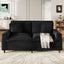 LLappuil 81" Corduroy Sofa, Comfy Loveseat Sofa Couch , Mid-Century Upholstered Couch for Living Room Beige