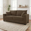 LLappuil 69" Loveseat Sofa, Upholstered Couch with 2 Throw Pillows for Living Room, Linen Brown
