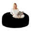 LLappuil 5 Feet Bean Bag Chair, Lazy Sofa Chair for Adults, Memory Foam Bean Bag Chairs with Filler Included for Living Room Bedroom Black