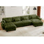 LLappuil 166" Sectional Sofa, Modular Sectional Couch with Double Movable Ottoman, Oversized Velvet Cloud Couch for Living Room