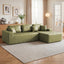 LLappuil 108" Sectional Sofa, Modular Sectional Couch with Left Chaise, Deep Seat Faux Leather Cloud Sofa for Living Room