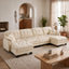 LLappuil 132" Sectional Sofa, Oversized Modular Sectional Couch with Double Movable Ottoman, Chenille Cloud Sofa Couch for Living Room
