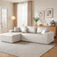 LLappuil 108" Sectional Sofa, Modular Sectional Couch with Right Chaise, Deep Seat Faux Leather Cloud Sofa for Living Room