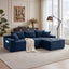 LLappuil 95" Sectional Sofa, Modular Sectional Couch with Left Chaise, Deep Seat Corduroy Cloud Sofa for Living Room