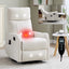 LLappuil Recliner Chair, 360° Swivel Massage Recliner Chair with Heat, Nursery Glider Rocker Recliner Chair for Living Room, Bedroom, Chenille Beige