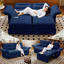 LLappuil Pull Out Sofa Bed Queen Size, Loveseat Sofa Convertible Sleeper Sofa Bed, Velvet Sofa Couch with Adjustbale Armrest, USB Charging Port for Living Room Blue