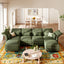 LLappuil Modular Sectional Sofa, Sectional Couch with Adjustable Arms Backs & Storage Seat, Oversized Corduroy Sofa Couch for Living Room Green