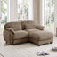 LLappuil 72" Loveseat Sofa, Modular Sectional Couch with Movable Ottoman, Cloud Chenille Sofa Couch for Living Room