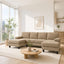 LLappuil Sectional Sofa, 104" Sectional Couch with Dual Chaise, Upholstered Sofa Couch for Living Room Camel