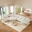 LLappuil Modular Sectional Sofa, Oversiezed Curved Sectional Couch with Storage & Hexagon Seat, Corduroy Sectional Sofa with Adjustable Arms & Backs for Living Room Beige