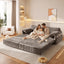 LLappuil 80" Corduroy Sofa, Pull Out Sofa Bed King Size, Loveseat Sofa Convertible Sofa Bed for Living Room