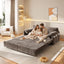 LLappuil 66" Corduroy Sofa, Pull Out Sofa Bed Queen Size, Loveseat Sofa Convertible Sofa Bed for Living Room