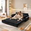 LLappuil 66" Corduroy Sofa, Pull Out Sofa Bed Queen Size, Loveseat Sofa Convertible Sofa Bed for Living Room