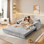 LLappuil 66" Corduroy Sofa, Pull Out Sofa Bed Queen Size, Loveseat Sofa Convertible Sofa Bed for Living Room