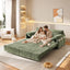 LLappuil 66" Corduroy Sofa, Pull Out Sofa Bed Queen Size, Loveseat Sofa Convertible Sofa Bed for Living Room