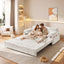 LLappuil 66" Corduroy Sofa, Pull Out Sofa Bed Queen Size, Loveseat Sofa Convertible Sofa Bed for Living Room