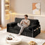 LLappuil 66" Corduroy Sofa, Pull Out Sofa Bed Queen Size, Loveseat Sofa Convertible Sofa Bed for Living Room