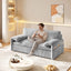 LLappuil 66" Corduroy Sofa, Pull Out Sofa Bed Queen Size, Loveseat Sofa Convertible Sofa Bed for Living Room
