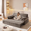 LLappuil 66" Corduroy Sofa, Pull Out Sofa Bed Queen Size, Loveseat Sofa Convertible Sofa Bed for Living Room