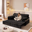 LLappuil 66" Corduroy Sofa, Pull Out Sofa Bed Queen Size, Loveseat Sofa Convertible Sofa Bed for Living Room