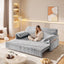 LLappuil 66" Corduroy Sofa, Pull Out Sofa Bed Queen Size, Loveseat Sofa Convertible Sofa Bed for Living Room