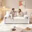 LLappuil 66" Corduroy Sofa, Pull Out Sofa Bed Queen Size, Loveseat Sofa Convertible Sofa Bed for Living Room