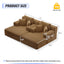 LLappuil 2 Piece Chaise Lounge Chair Indoor, Corduroy Boneless Sofa Bed, Deep Seat Sleeper Couch Reading Chairs, Cloud Sofas Couches for Living Room, No Assembly Required Camel