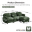 LLappuil 104" Sectional Sofa, L Shaped Modular Sectional Couch with Movable Ottoman, Cloud Chenille Sofa Couch for Living Room