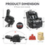 LLappuil Lift Power Recliner Chair, Dual Motor 8-Point Vibration Massage Recliner Chair with Heat, Faux Leather Nursery Glider Rocker Recliner Chair for Living Room, Bedroom Gray