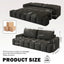LLappuil 90" Cloud Couch, Oversized Floor Sofa Convertible Sofa Bed King Size, Teddy Sofa Couch for Living Room Black