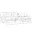 LLappuil 130" Sectional Sofa, Modular Sectional Couch with Double Movable Ottoman, Oversized Velvet Cloud Couch for Living Room